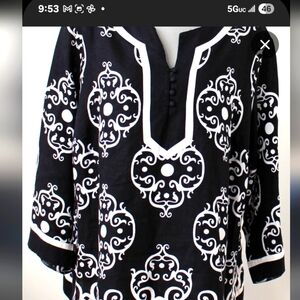 Style & Co. Linen Print Tunic Size 6